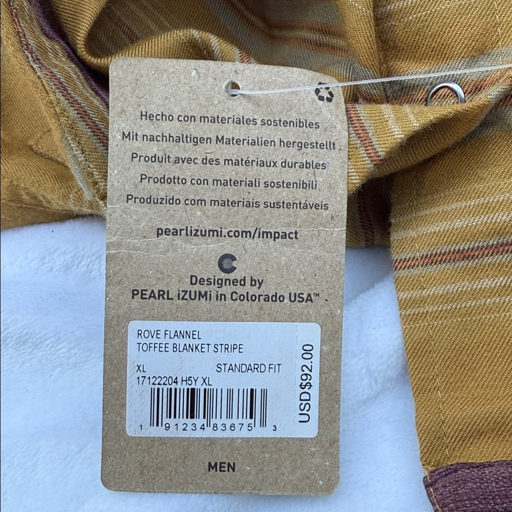 Pearl Izumi toffee Blanket Stripe size XL - Picture 5 of 5